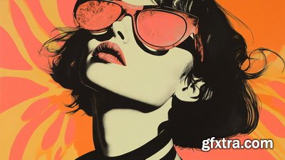 Vintage Style Illustrations of Pretty Womans in 1950's II, 37xJPG