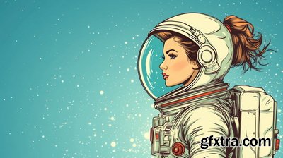 Vintage Style Illustrations of Pretty Womans in 1950's II, 37xJPG