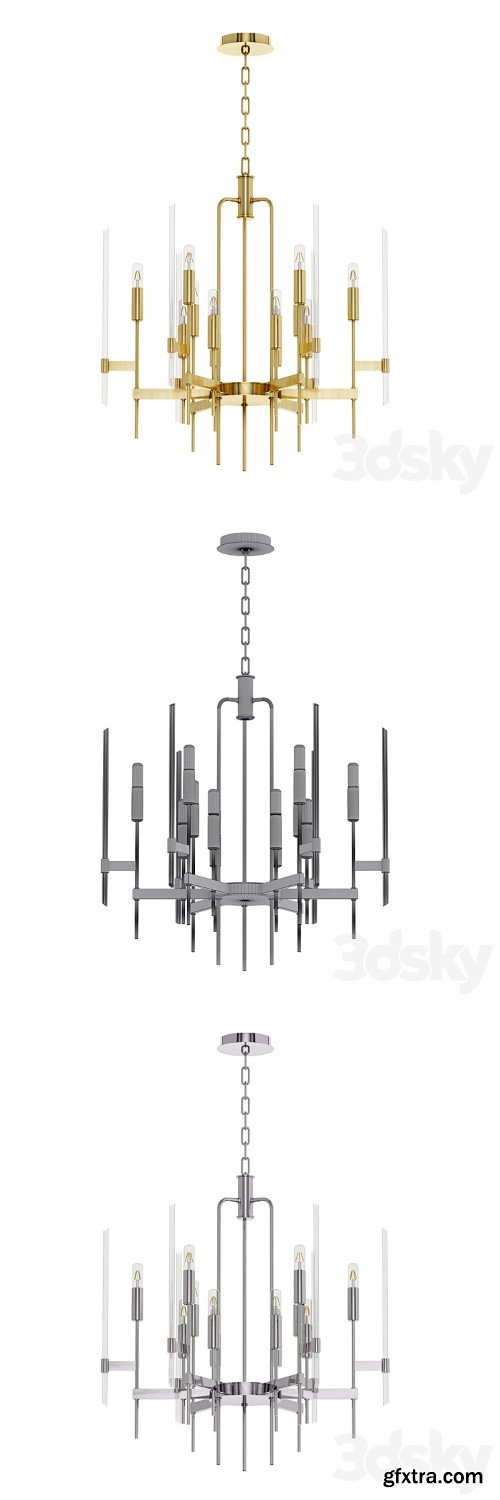 3dsky Pro - Hudson Valley Bari 12 Light Chandelier