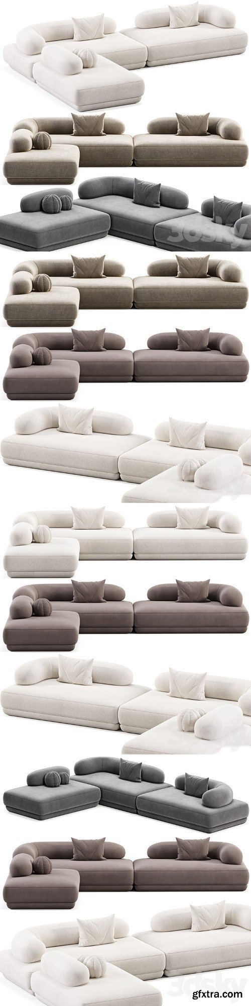 3dsky Pro - BUMPER Sectional sofa