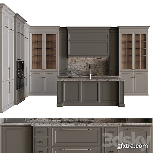 3dsky Pro - Kitchen in neoclassical style 57