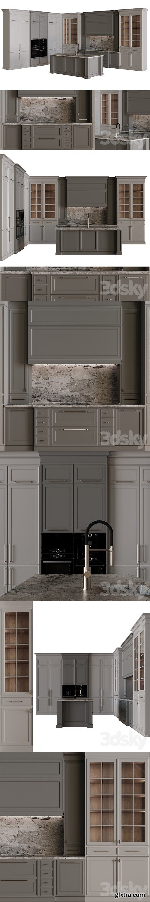 3dsky Pro - Kitchen in neoclassical style 57