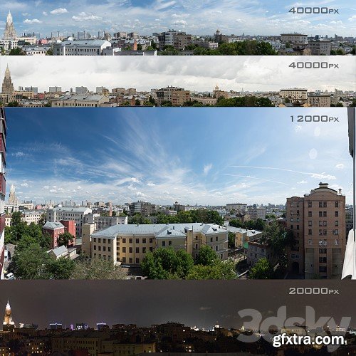 3dsky Pro - Panoramas of Moscow from the region of Khamovniki. 4 photos