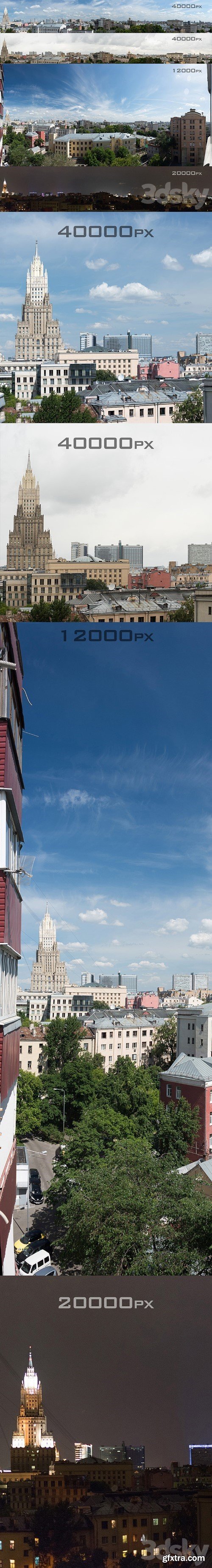 3dsky Pro - Panoramas of Moscow from the region of Khamovniki. 4 photos