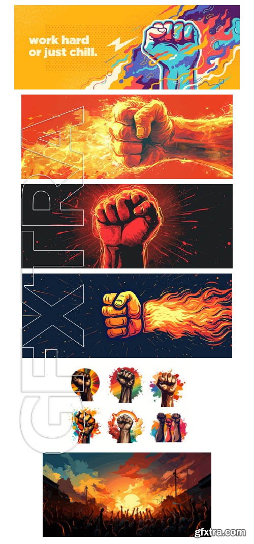 Let's Make Rovolution 100xAI, 50xJPG Illsutrations