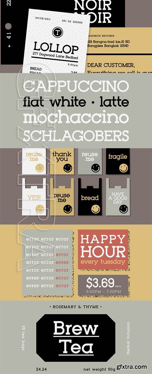 YWFT Lollop font family