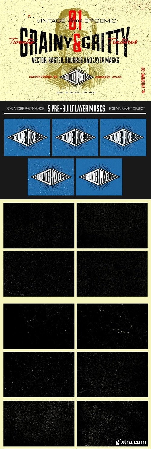 20 Grainy &amp; Gritty Textures - VES01