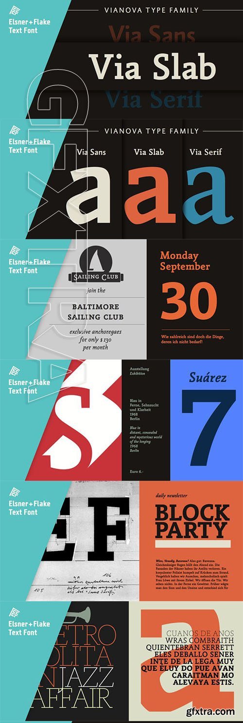 Vianova slab Pro font family