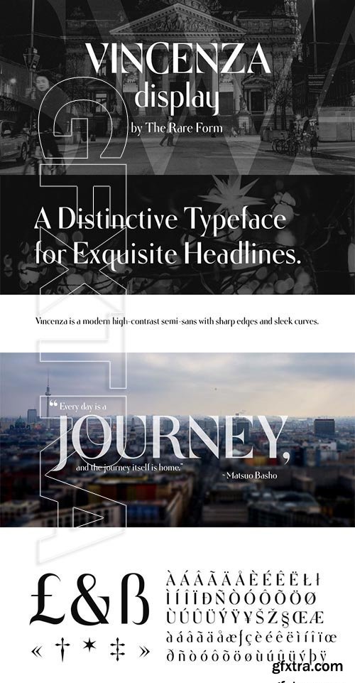 Vincenza Display font family