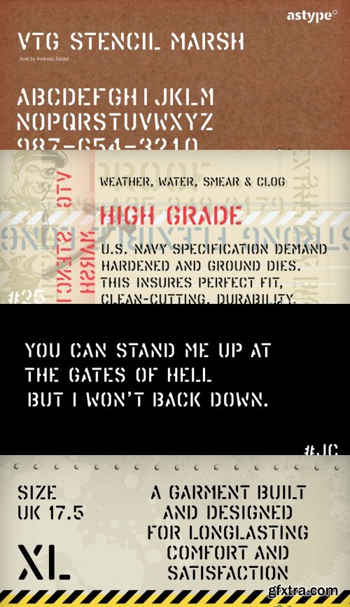 Vtg Stencil Marsh Complete Family