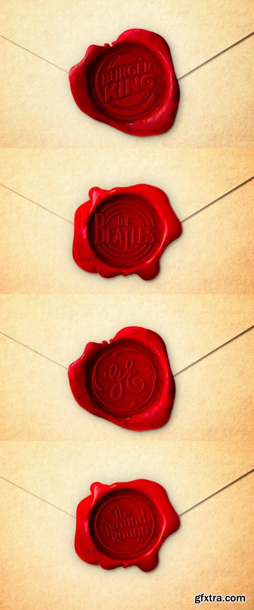 Wax Seal Logo Mockup