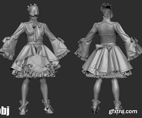 Artstation - Anime style outfit. Marvelous Designer/Clo3d project + OBJ Artstation - Anime style outfit. Marvelous Designer/Clo3d project + OBJ