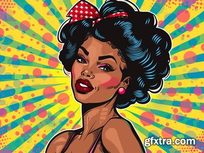 Retro &amp; Vintage, Brunette Beauties 32xAI, 2 Text Styles