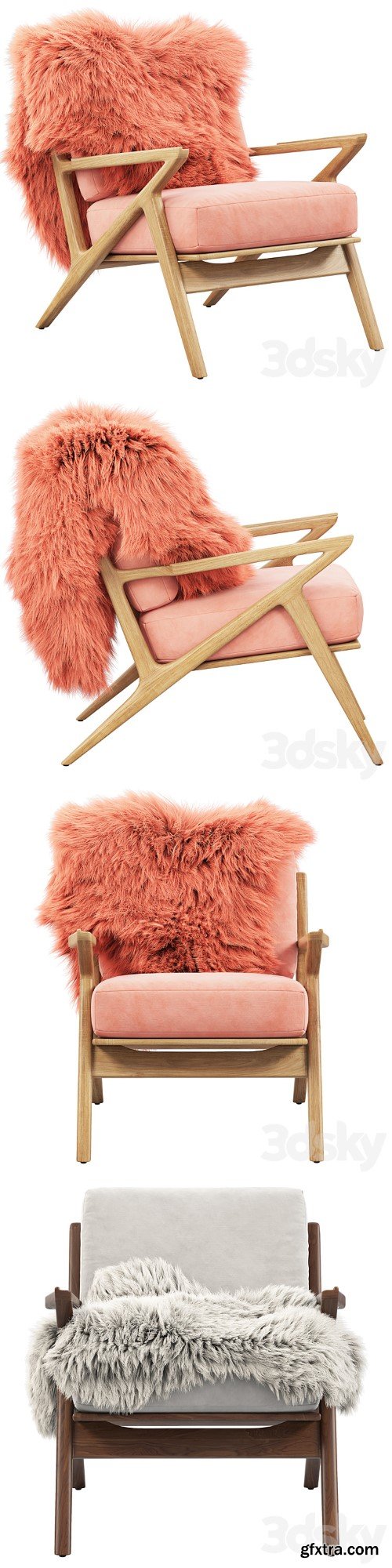 3dsky Pro - Joybird Soto Concave Arm Chair 2