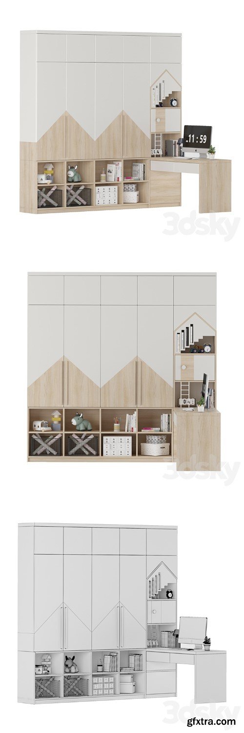 3dsky Pro - Childrens wardrobe 09