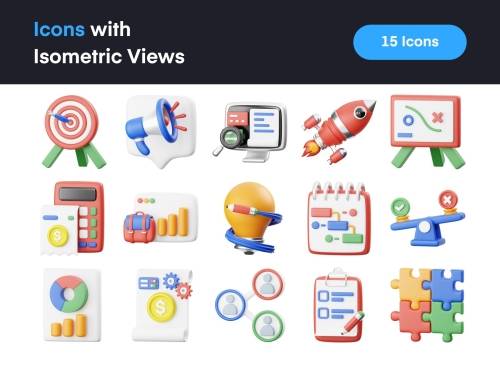 'Business Plan 3D Icon'