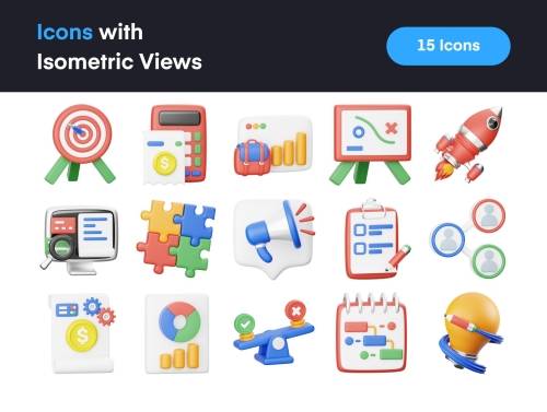 'Business Plan 3D Icon'