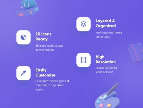 'Freelancy - Freelance 3D Icon Set'