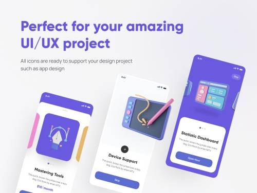'Freelancy - Freelance 3D Icon Set'
