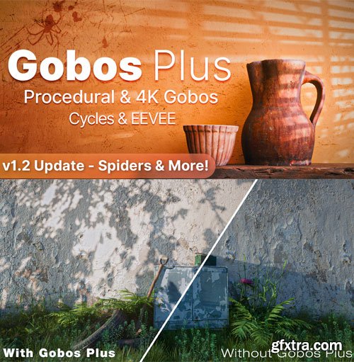 Blendermarket - Gobos Plus - Procedural &amp; 4K Gobos For Cycles + Eevee-v1.2