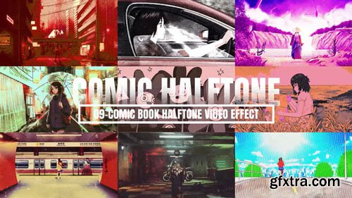 Videohive - Comic Book Halftone Video Effect - 56437794