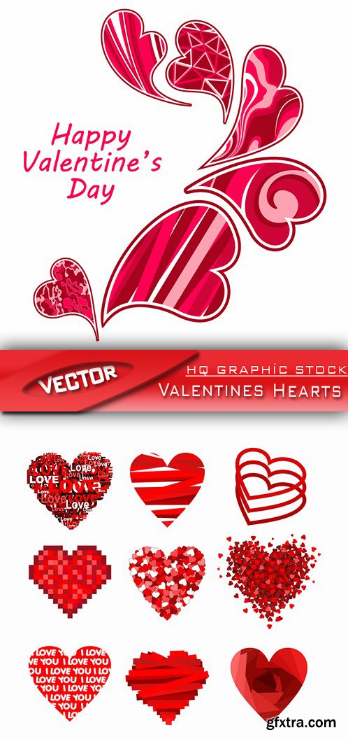 Stock Vector - Valentines Hearts