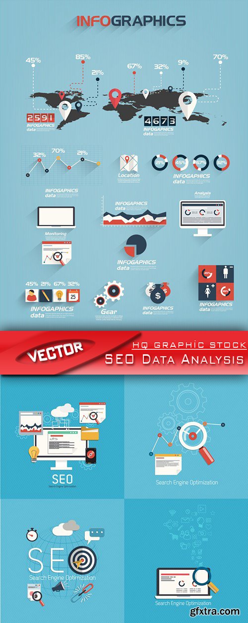 Stock Vector - SEO Data Analysis
