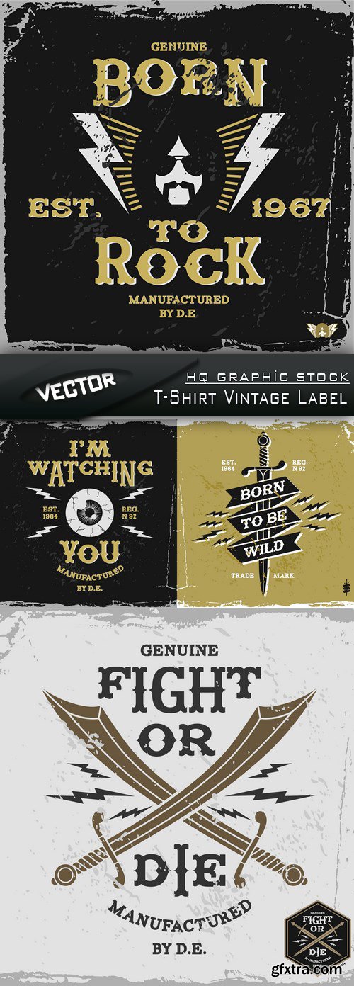Stock Vector - T-Shirt Vintage Label