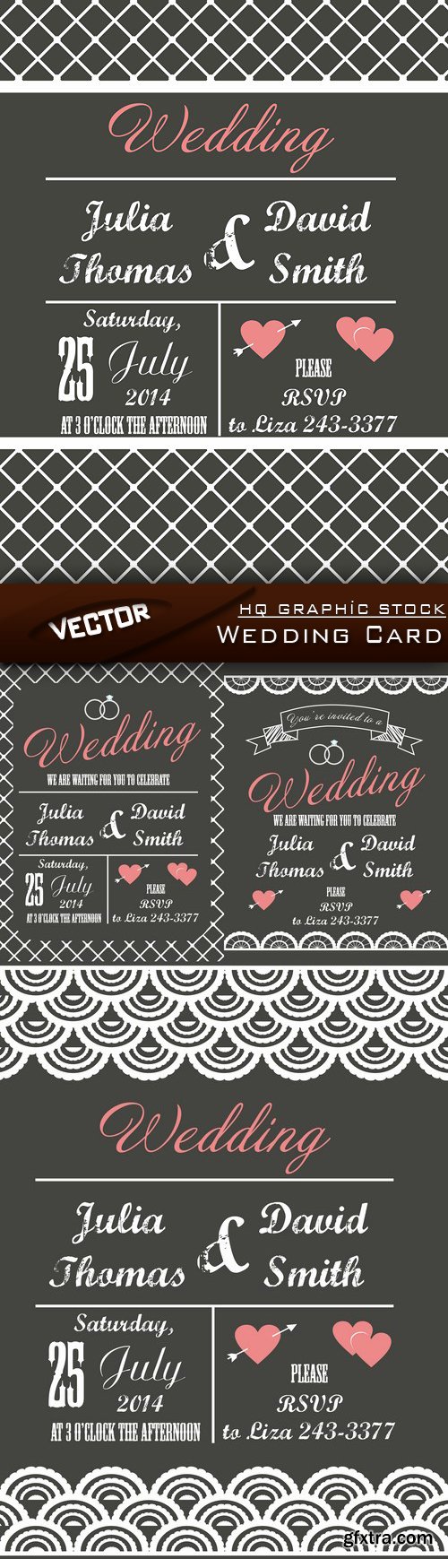 Stock Vector - Wedding Card