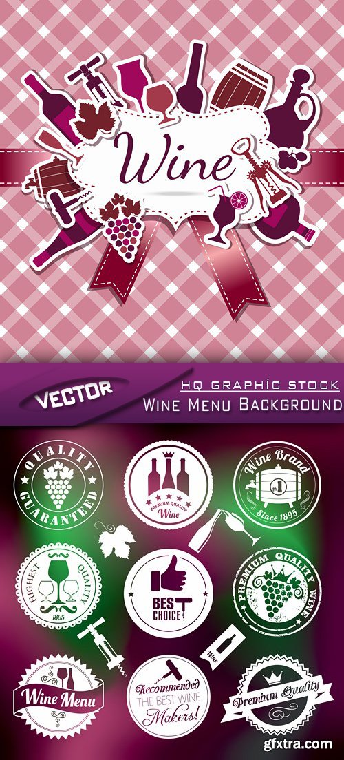 Stock Vector - Wine Menu Background