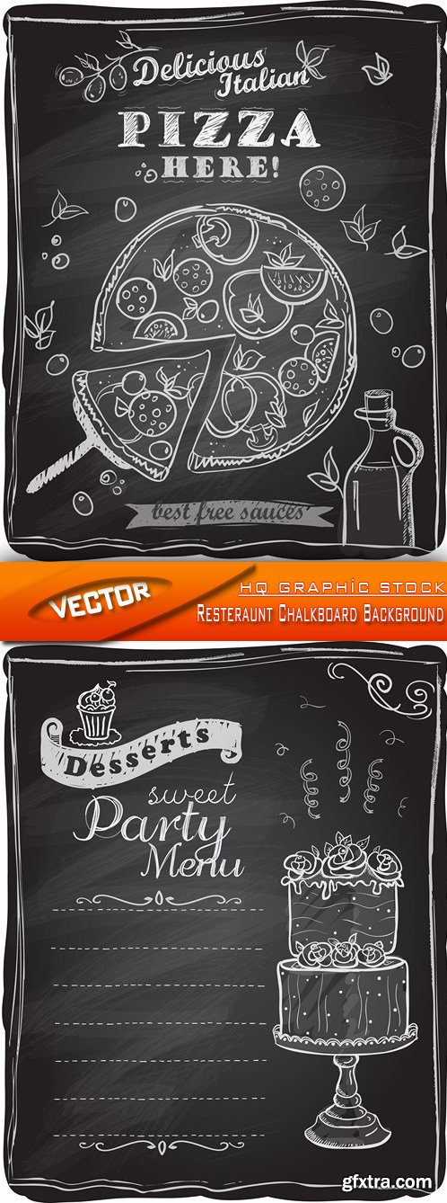 Stock Vector - Resteraunt Chalkboard Background