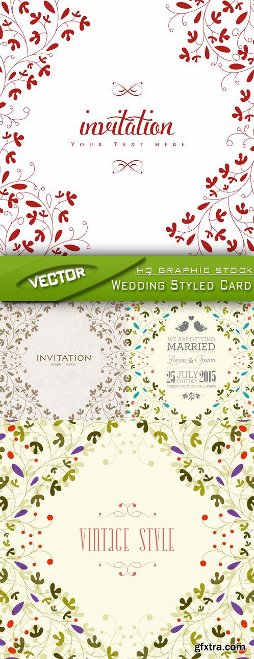 Stock Vector - Wedding Styled Card