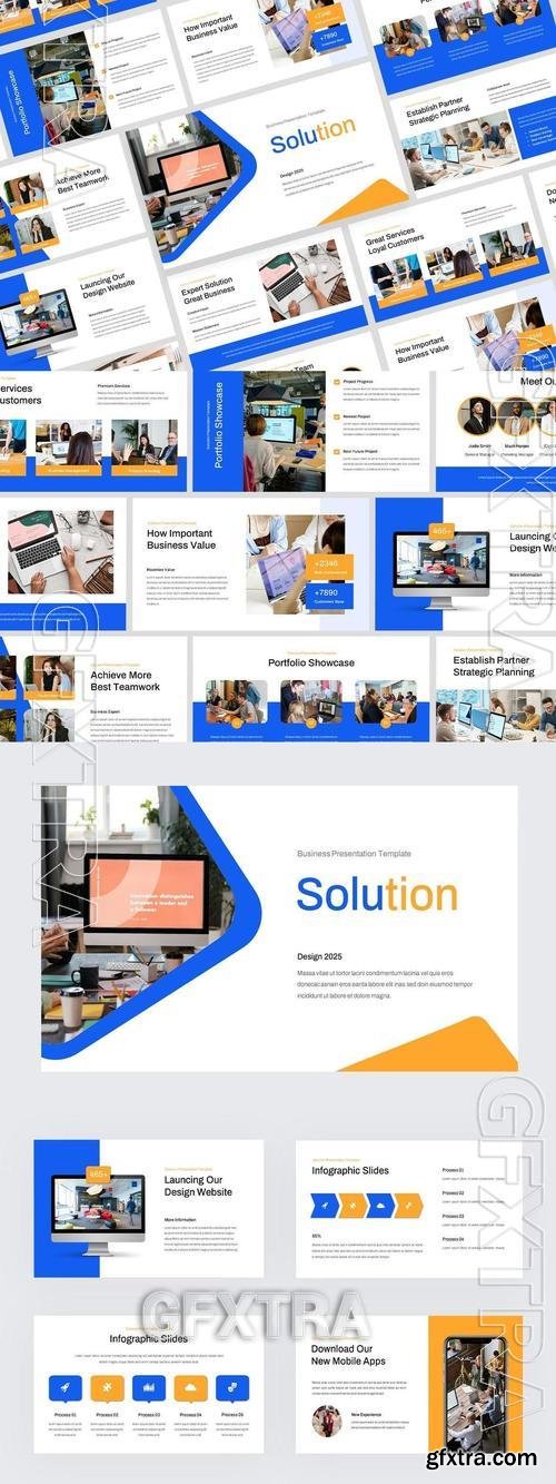 Solution - Business PowerPoint Template UK3SAX8
