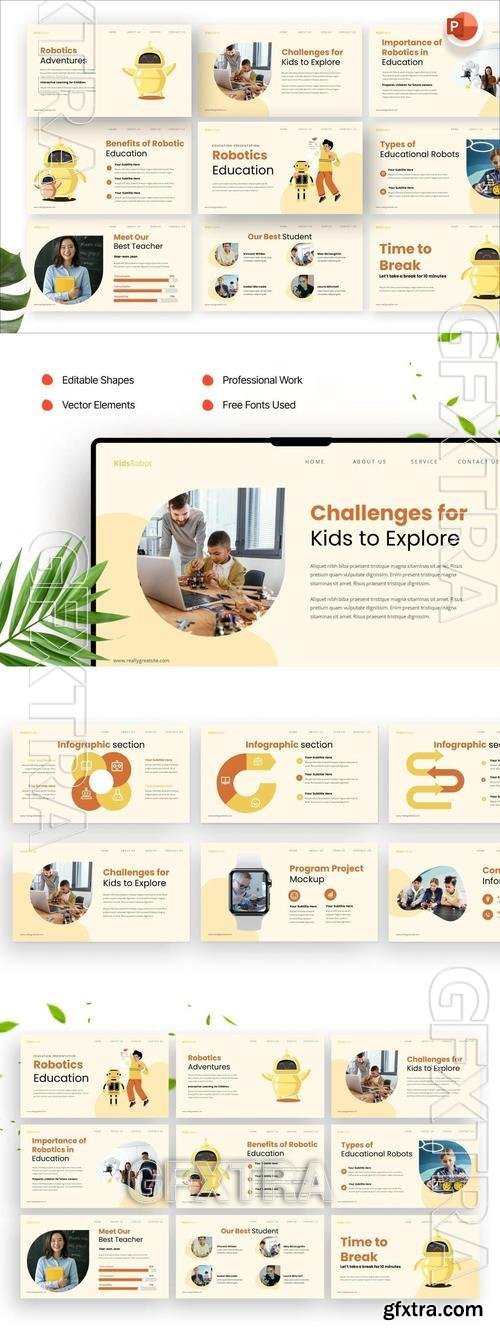 Robotics Education for Kids Presentation Template WNCYGRY
