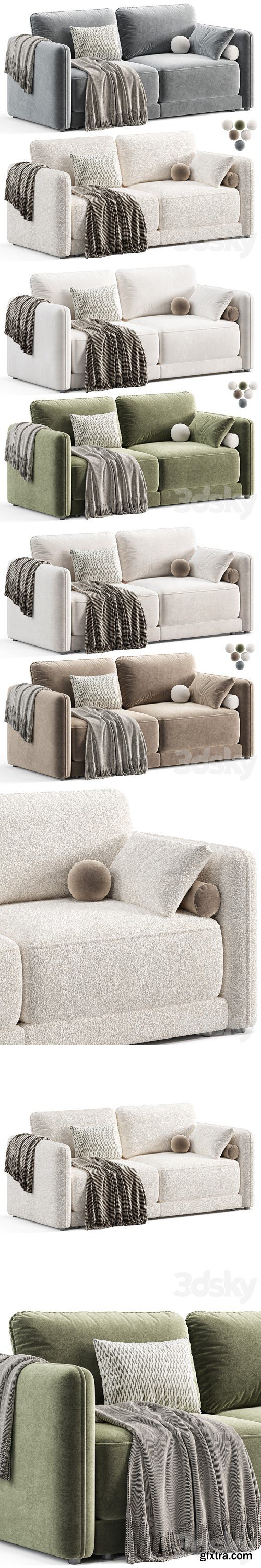 3dsky Pro - Dantone Home Marley straight folding Sofa