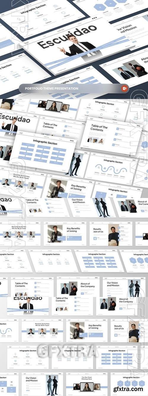 Escuridao - Portfolio Theme PowerPoint Template ZQFVVPK