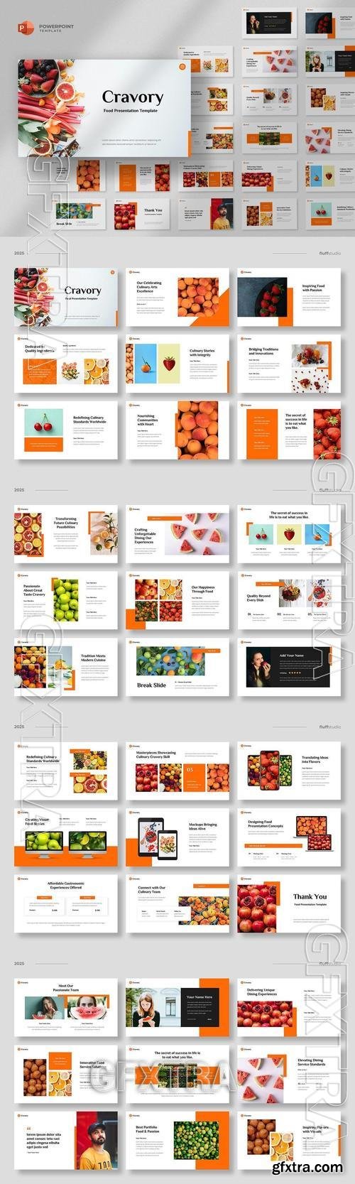 Food & Restaurant Powerpoint Template KW9FJY3