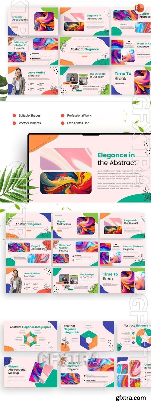Abstract Elegance Presentation PowerPoint Template 6E3S4EY Abstract Elegance Presentation PowerPoint Template 6E3S4EY