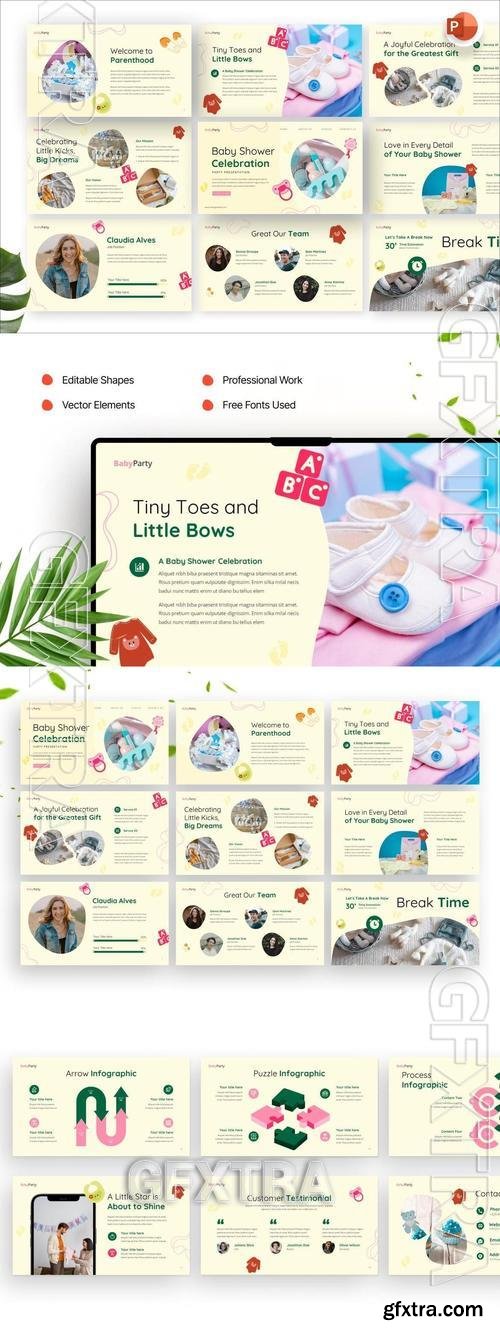 Baby Shower Celebration Presentation PowerPoint TG9584B