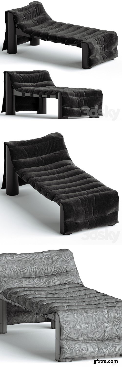 3dsky Pro - Black Bull Denim Daybed