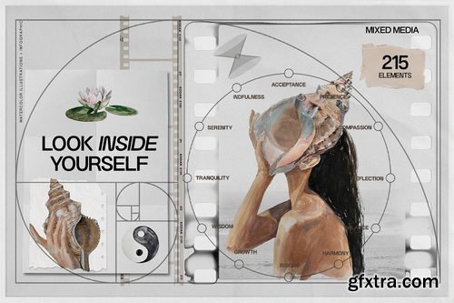 Creativemarket - Look inside yourself. Mixed Media - 92153687
