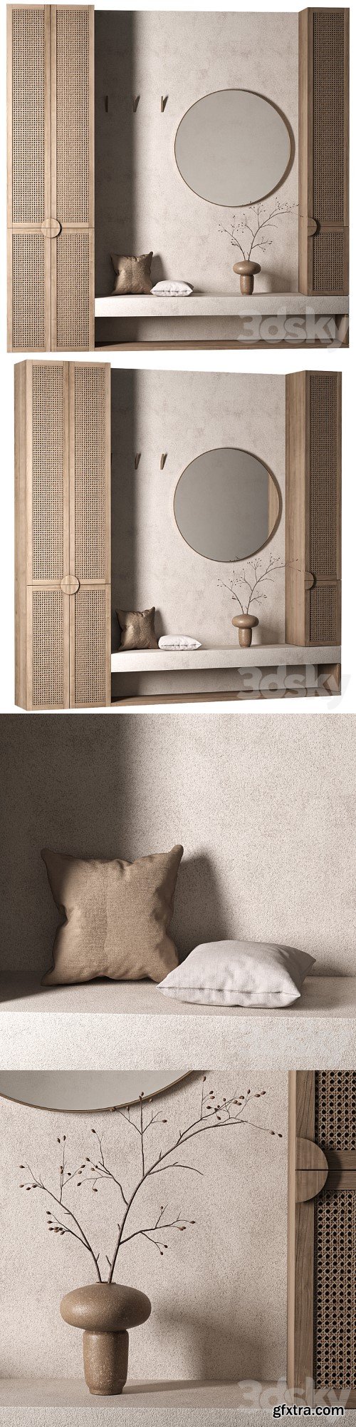 3dsky Pro - Hallway 02 Japandi