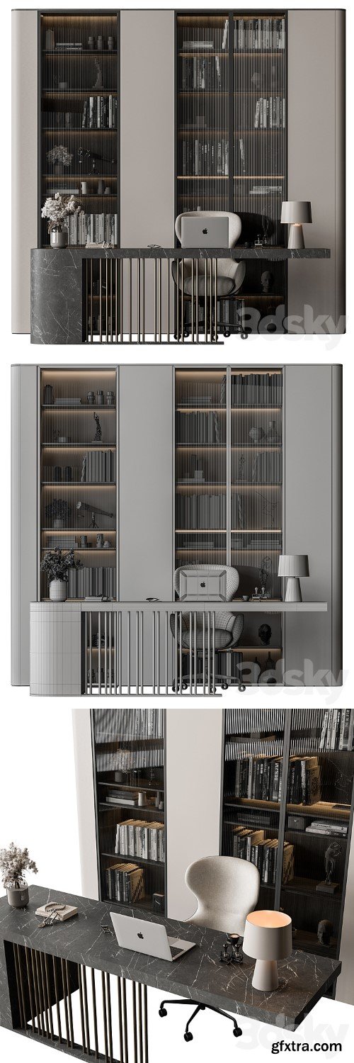 3dsky Pro - Boss Desk - Office Furniture 587