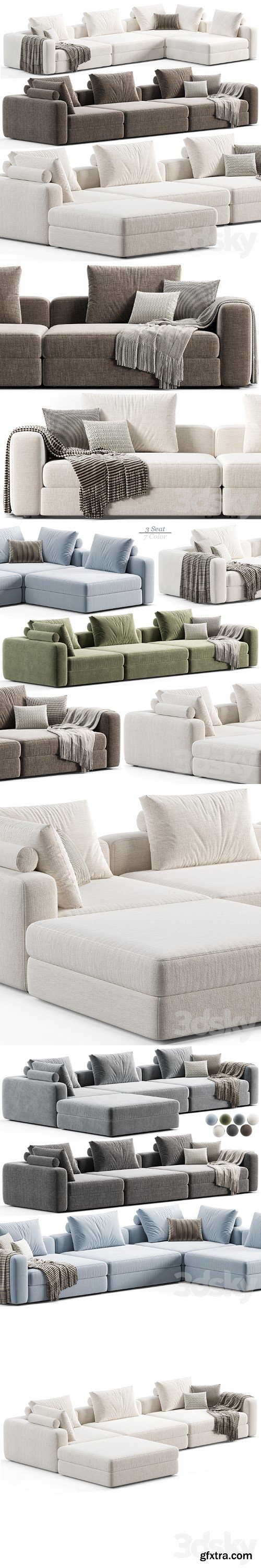 3dsky Pro - Soho Blanche Sofa