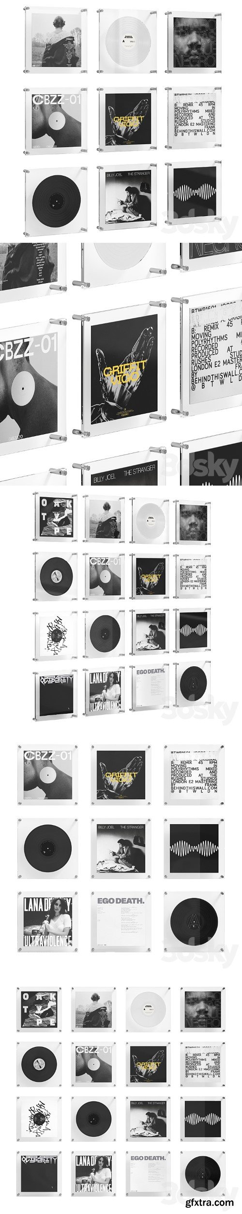 3dsky Pro - Vinyl records in glass frames_Black