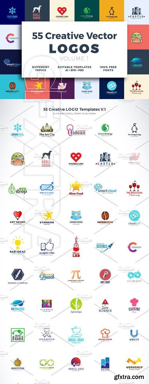 55 Creative Vector Logo Templates - 1287834