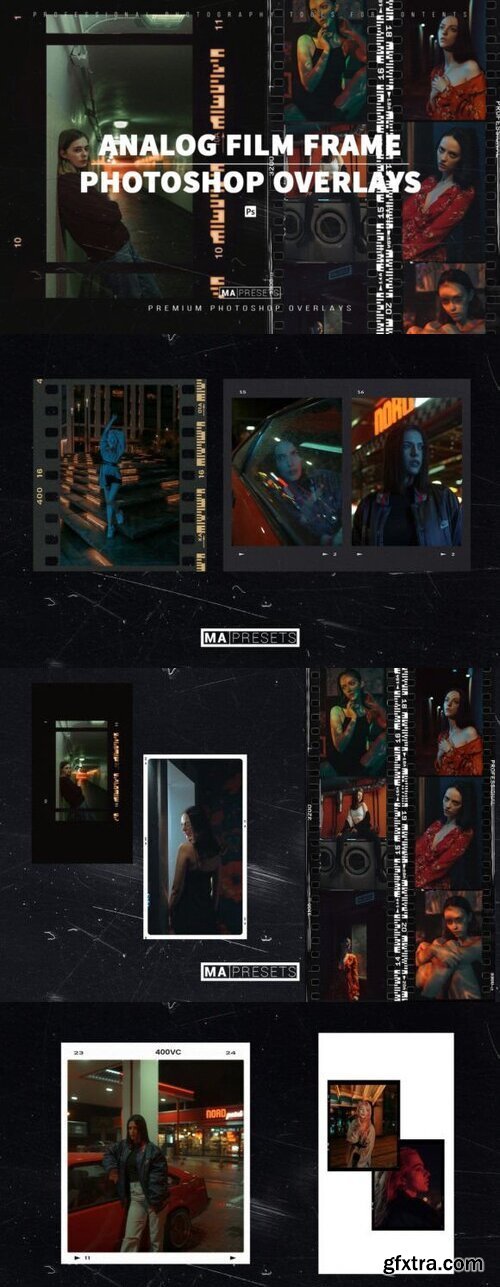 60 ANALOG FILM FRAME OVERLAYS