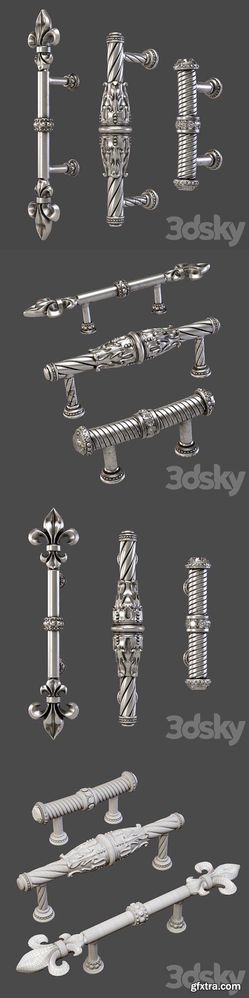 3dsky Pro - KITCHEN CUPBOARD CABINET DOOR HANDLES set11