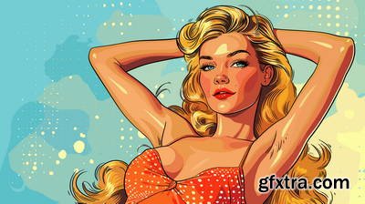 Retro &amp; Vintage, Blonde Beauties 32xAI, 2xSVG