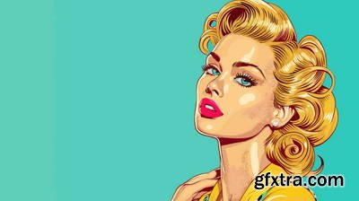 Retro &amp; Vintage, Blonde Beauties 32xAI, 2xSVG